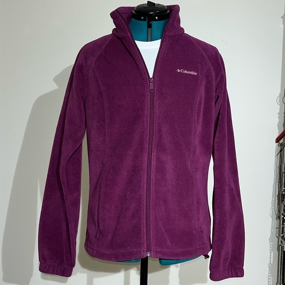 🎉2x HP!🎉 EUC: Columbia purple fleece jacket - Picture 3 of 12